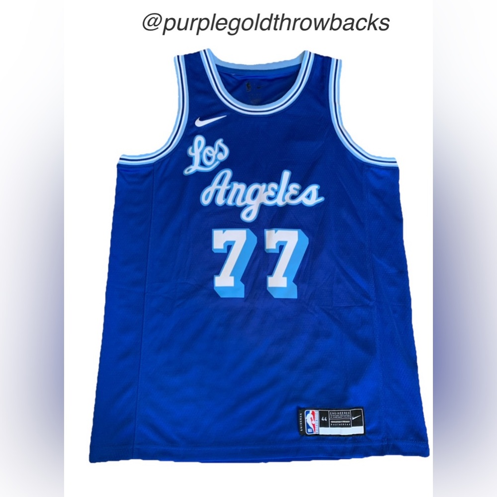 Luka Doncic #77 Los Angeles Lakers Royal Blue Classic NBA Jersey Sizes M, L & XL